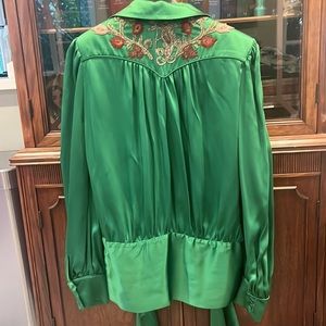 DUNDAS Fringe Satin Wrap